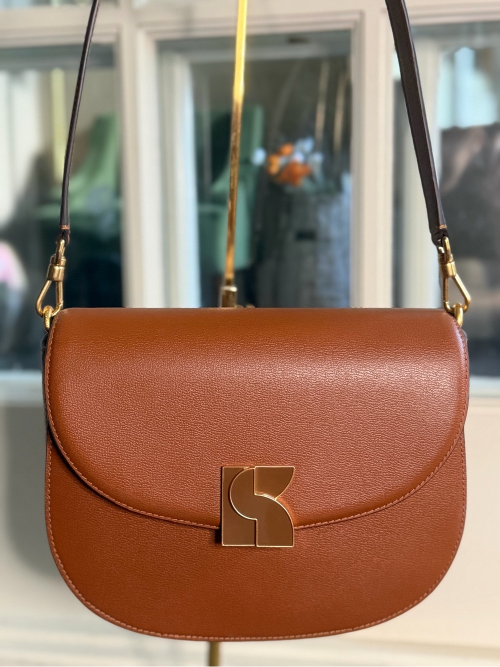 Kate Spade Dakota Leather Saddle Bag, with Two Straps